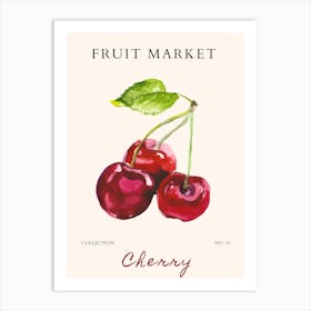 Cherry Fruit Market Art Print