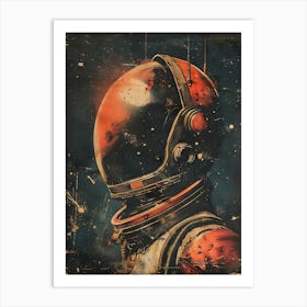 Beautiful Retro Astronaut 9 Art Print