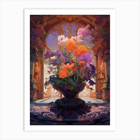 Beautiful Flowers In A Vase Art Print