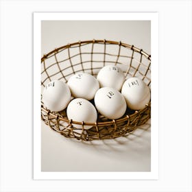 Easter Eggs In A Basket 2 Art Print