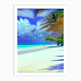 Diani Beach Kenya Soft Colours Tropical Destination Art Print