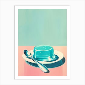 Blue Jelly Vintage Cookbook Illustration 2 Art Print