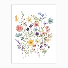 Watercolor Flowers 29 Art Print