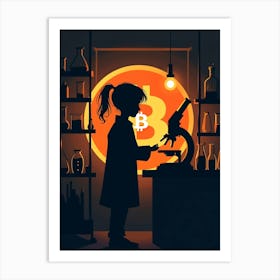 Girl In A Lab Art Print