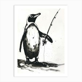 King Penguin Fishing 2 Art Print