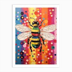 Bees Vivid Colour 8 Art Print