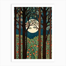 William Morris Moonlight In The Forest 44 Art Print