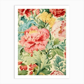 Floral Wallpaper 362 Art Print