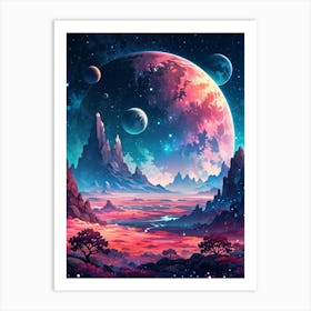 Space Landscape 3 Art Print