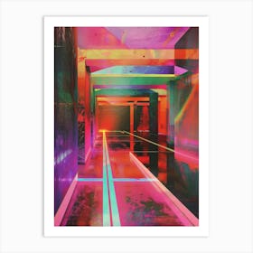 Neon Tunnel Art Print