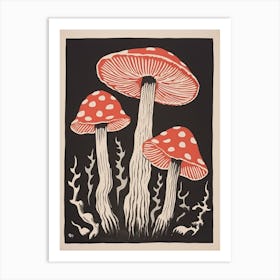 Mushroom Print Art Print