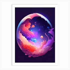 Supernova Remnant Kawaii Kids Space Art Print