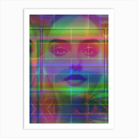 Abstract Portrait Of A Woman Art Print