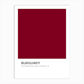 Burgundy Color Block Collection Wall Art Print