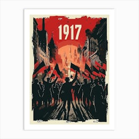 Aihrgdesign A Vintage Political Poster Depicting The Russian 7 Art Print