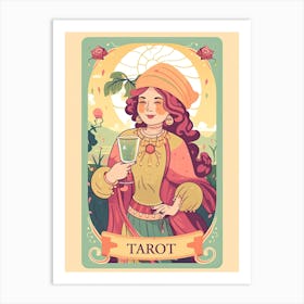 Tarot Card Girl Art Print