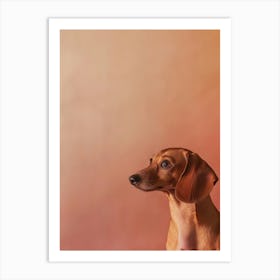 Dachshund Portrait.Generated AI. Art Print Póster