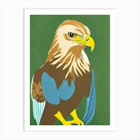 Golden Eagle Midcentury Illustration Bird Art Print