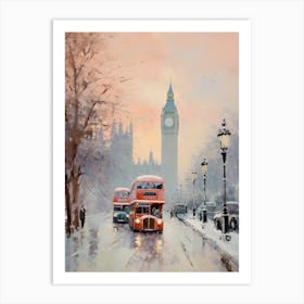 Dreamy Winter Painting London United Kingdom 6 Art Print