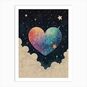 Heart In The Sky 2 Art Print