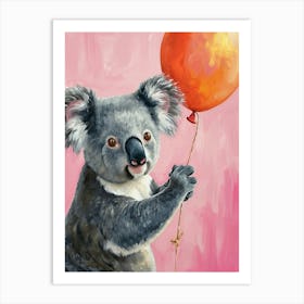 Cute Koala 2 With Balloon Art Print
