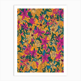 Aster Amaze London Fabrics Floral Pattern 3 Art Print