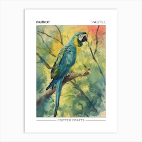 Parrot Pastel Watercolour 1 Poster Póster