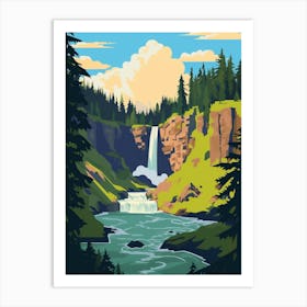 Snoqualmie Pass Retro Pop Art 15 Art Print