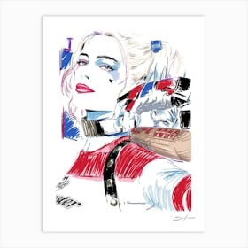 Harley Quinn - Retro 80s Style Art Print