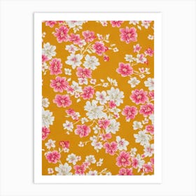 Gardenia Floral Print Warm Tones 2 Flower Art Print