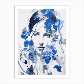 Blue Flowers 42 Art Print