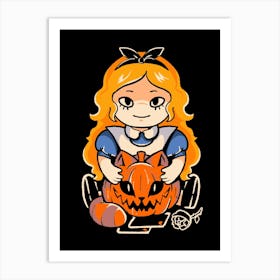 All Tricky Here - Dark Cute Alice Halloween Gift Art Print