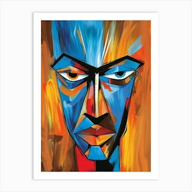 Abstract Portrait Of African Man Art Print