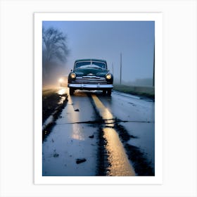 Old Car On The Road 3 Art Print