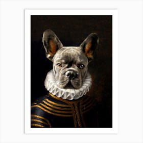 Mr Maximilian The Bulldog Pet Portraits Art Print