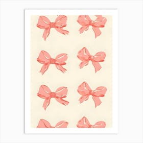 Pink Bows 8 Art Print