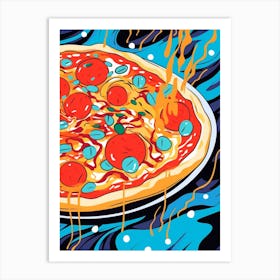 Pizza Colour Pop Art Print