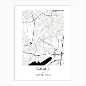 Casoria,Italy Minimalist Map Affiche