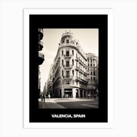 Poster Of Valencia, Spain, Mediterranean Black And White Photography Analogue 3 Art Print