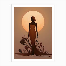 Silhouette Of A Woman 6 Art Print