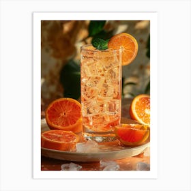 Orange Juice With Ice Art Print