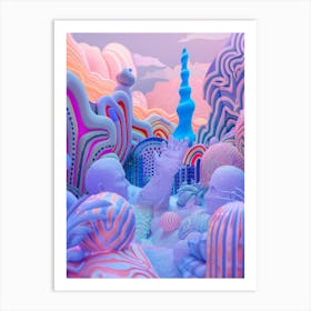 Psychedelic Landscape 7 Art Print