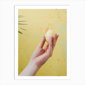 Easter Egg In Hand Art Print