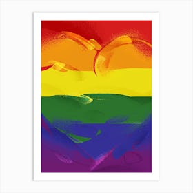 Pride LGBTQ Heart Art Print