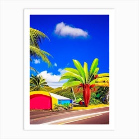 Ile De La Reunion France Pop Art Photography Tropical Destination Art Print