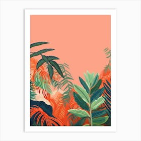 Boho Plant Painting Areca Palm 1 Art Print