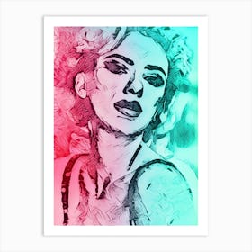 Abstract Portrait of Marilyn Monroe 1 Art Print