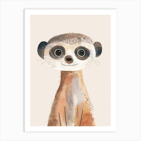 Charming Nursery Kids Animals Meerkat 4 Art Print