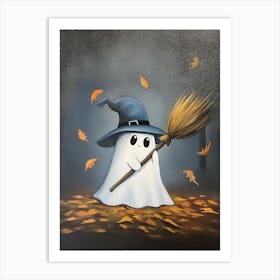 Ghost With Broom 3 Art Print