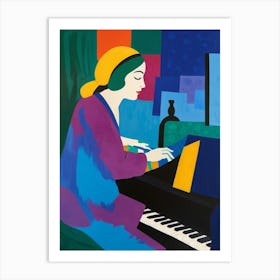 Woman At The Piano Art Print